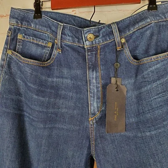 Rag & Bone Fit 2 Slim Fit Jeans Mens 38x34 Blue Highland Wash Denim NEW $195 - Picture 3 of 12